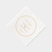 Luxe minimalistische bruiloft Folie gestempeld ser Servetten (Rechts)