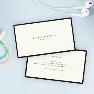 Luxe minimalistische elant zwart eiwit stijlvol visitekaartje