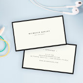 Luxe minimalistische elant zwart eiwit stijlvol visitekaartje