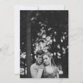 Luxe minimalistische fotobruiloft kaart (Achterkant)