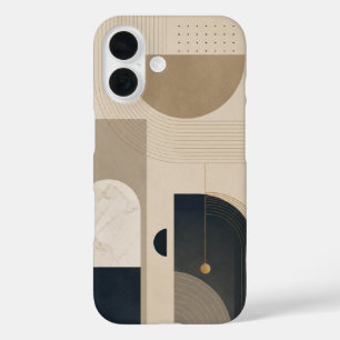 Luxe Minimalistische Geometrische Abstracte Design iPhone 16 Hoesje