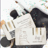 Luxe minimalistische gezichtsschoonheid visitekaartje