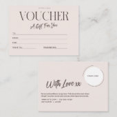 Luxe Minimalistische Gift Kaart Certificaat Sjablo Notitiekaartje (Voorkant / Achterkant)