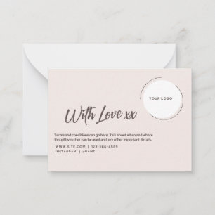 Luxe Minimalistische Gift Kaart Certificaat Sjablo Notitiekaartje