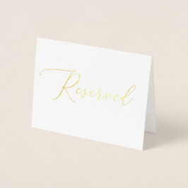 Luxe minimalistische gouden gereserveerde bord folie kaarten