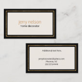 Luxe minimalistische hedendaagse visitekaartje (Voorkant / Achterkant)