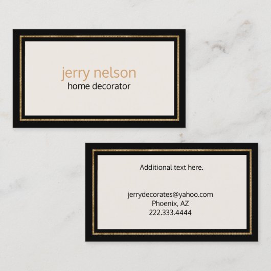 Luxe minimalistische hedendaagse visitekaartje (Voorkant / Achterkant)