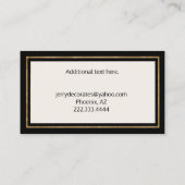 Luxe minimalistische hedendaagse visitekaartje (Achterkant)