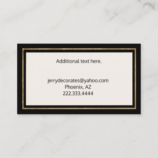 Luxe minimalistische hedendaagse visitekaartje (Achterkant)