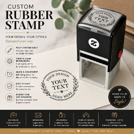 Luxe minimalistische lijn kunst rubberen stempel