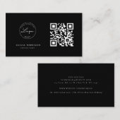 Luxe minimalistische QR-code Professional Visitekaartje (Voorkant / Achterkant)