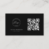 Luxe minimalistische QR-code Professional Visitekaartje (Voorkant)