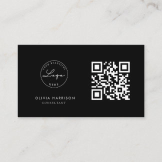 Luxe minimalistische QR-code Professional Visitekaartje