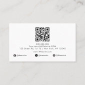 Luxe minimalistische QR-code Professional Visitekaartje (Achterkant)