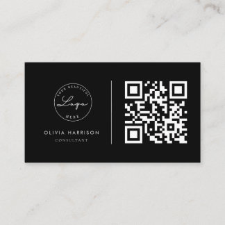 Luxe minimalistische QR-code Professional Visitekaartje