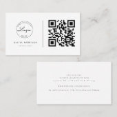 Luxe minimalistische QR-code Professional Visitekaartje (Voorkant / Achterkant)