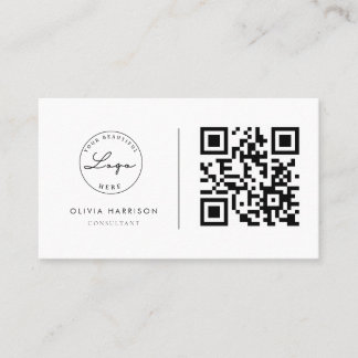 Luxe minimalistische QR-code Professional Visitekaartje