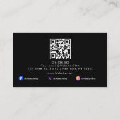 Luxe minimalistische QR Code Professionele Bedrijf Visitekaartje (Achterkant)