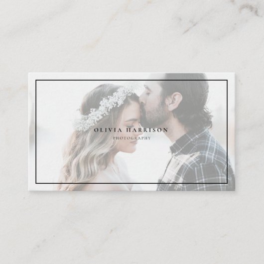 Luxe minimalistische Visitekaartje voor fotografie (Voorkant)