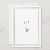 Luxe minimalistische witgouden zilveren lijst brui kaart (Achterkant)