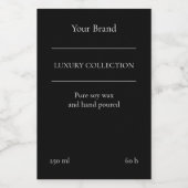 Luxe minimalistische zwarte-kaartenlabel voedselcontainer etiket (Enkel label)