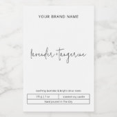 Luxe minimalistische zwarte-kaartenlabel voedselcontainer etiket (Enkel label)