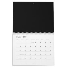 Luxe Minimalistische Zwarte Kalender voor Moderne