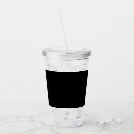 Luxe Minimalistische Zwarte Kerstcollectie Acryl Drinkbeker