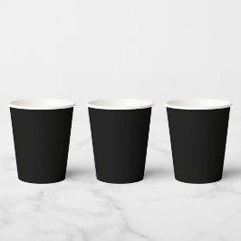 Luxe Minimalistische Zwarte Kerstcollectie Papieren Bekers