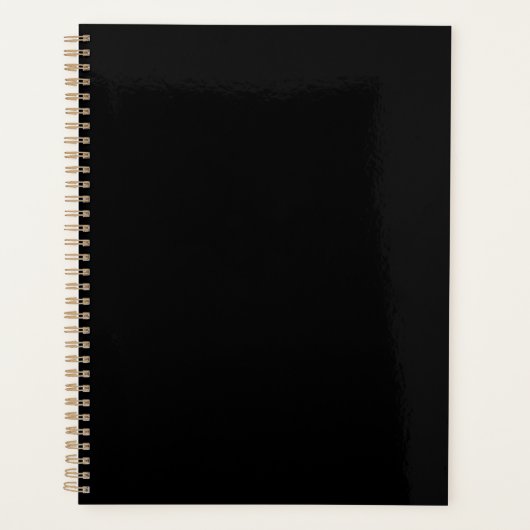 Luxe Minimalistische Zwarte Kerstcollectie Planner (Voorkant)