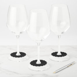 Luxe Minimalistische Zwarte Kerstcollectie Wijnglaslabel