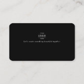 Luxe Minimalistische Zwarte QR Code Logo Ivoor Tek Visitekaartje (Achterkant)