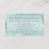 Luxe Mint Floral Bokeh Interior Mode Designer Visitekaartje (Achterkant)