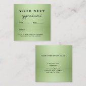 Luxe Mint Green Beauty Salon Afsprakenkaartje (Voorkant / Achterkant)