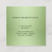 Luxe Mint Green Beauty Salon Afsprakenkaartje (Achterkant)