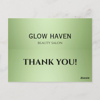 Luxe Mint Green Beauty Salon Briefkaart