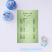 Luxe Mint Green Beauty Salon Flyer (Enkel)