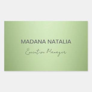 Luxe Mint Green Beauty Salon Rechthoekige Sticker