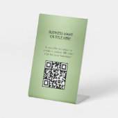 Luxe Mint Groene Schoonheidssalon Signage Reclamebord Met Voetstuk (Voorkant)