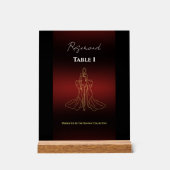 Luxe Mode Gala Gereserveerd Tafel Nummer Bord (Voorkant)