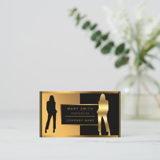 Luxe Mode Jouw tekst toevoegen Visitekaartje (Staand voorkant)