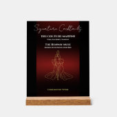Luxe modegala barmenu cocktailbord acryl bord (Voorkant)