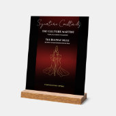Luxe modegala barmenu cocktailbord acryl bord (Hoek)