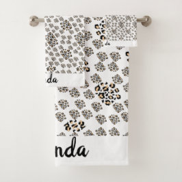 Luxe modern animalprint be brave girl bad handdoek