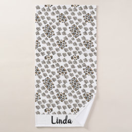 Luxe modern animalprint be brave girl badhanddoek