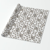 Luxe modern animalprint be brave girl cadeaupapier (Uitgerold)