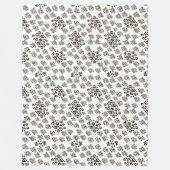 Luxe modern animalprint be brave girl fleece deken (Voorkant)