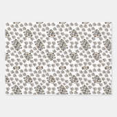 Luxe modern animalprint be brave girl inpakpapier vel (Voorkant)