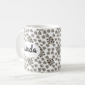Luxe modern animalprint be brave girl koffiemok (Voorkant links)