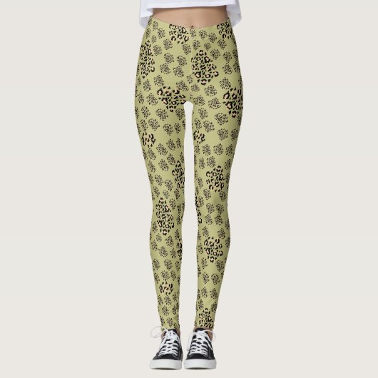 Luxe modern animalprint be brave girl leggings (Voorkant)